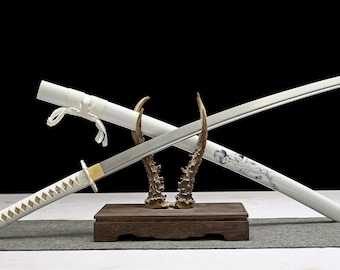 Spada Katana in acciaio T10 con decorazione Geisha, lama affilata come un rasoio da 40 pollici.