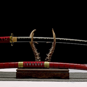 Handmade Anime Katana Sword: Roronoa Zoro Sandai Kitetsu, 1045 Steel image 2