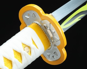 Real Anime Cosplay Katana Sword Yellow Lightning