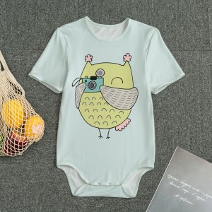Owl Photographer Adult Onesie