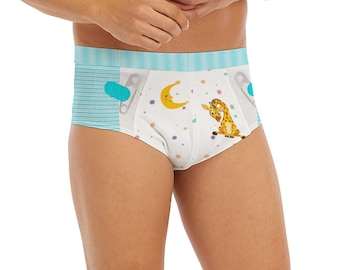 ABDL Giraffe und Mond Pull-on Style Erwachsenen Unterwäsche