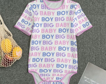 1 Big Baby Boy Erwachsenen Strampelanzug - Weiß