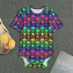 ABDL Rainbow Skulls Adult Onesie
