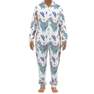 Dinosaurs! Unisex Zip Up Jumpsuit/Pajamas
