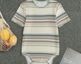Browns and Blues Stripes Adult Onesie - Wear it to Work