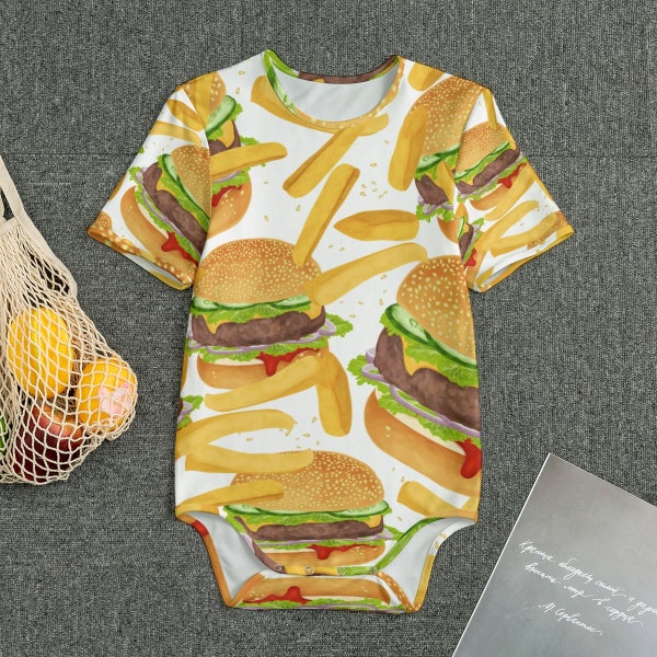 ABDL Erwachsenen Body Hamburger und Pommes