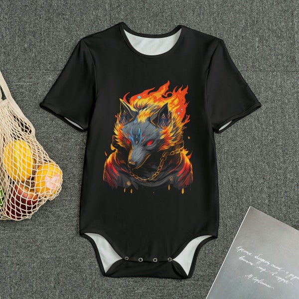 ABDL Wolf on Fire - Adult Onesie