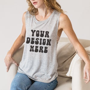 Athletic Heather 8803 Mock, Bella Canvas 8803 Mockup, 8803 Tank Top Mockup Tank Top Mockup, Trendy Mockup Summer Mockup Womens Tank Top Mock
