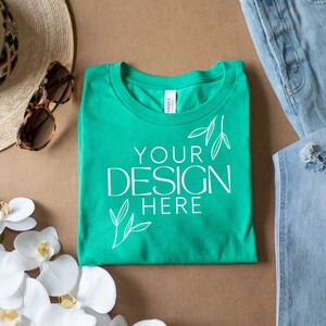 Heather Kelly 3001 Mockup, Bella Canvas 3001 Mock, 3001 Tshirt Mockup, Print on Demand Mockup, BC 3001 Mockup, Women TShirt Mock