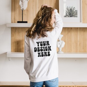 White 18000 Crewneck Mockup Gildan Crewneck Mockup Gildan 18000 Mockup Simple Mockup 18000 Crewneck Mockup Bundle Back White 18000 Mock