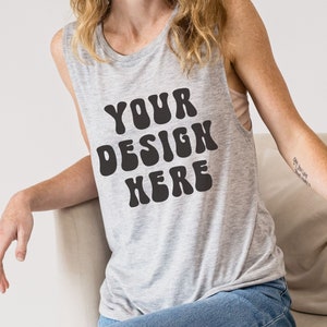 Athletic Heather 8803 Mock, Bella Canvas 8803 Mockup, 8803 Tank Top Mockup Tank Top Mockup, Trendy Mockup Summer Mockup Womens Tank Top Mock