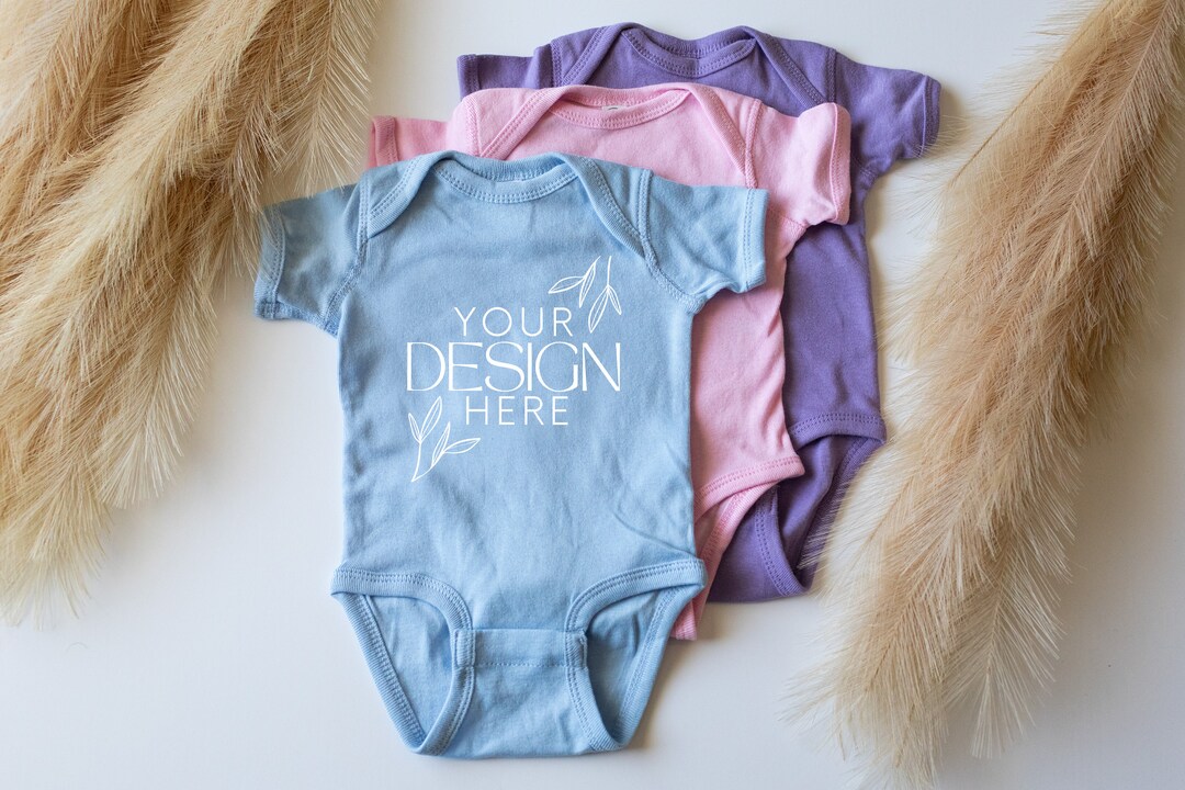 Rabbit Skins 4424 Baby Onesie Mockups Baby Newborn Onesies Etsy