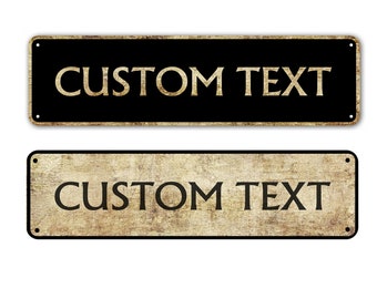 Customizable Tin Sign - Business Sign Custom - Street Sign, Vintage Tin Sign