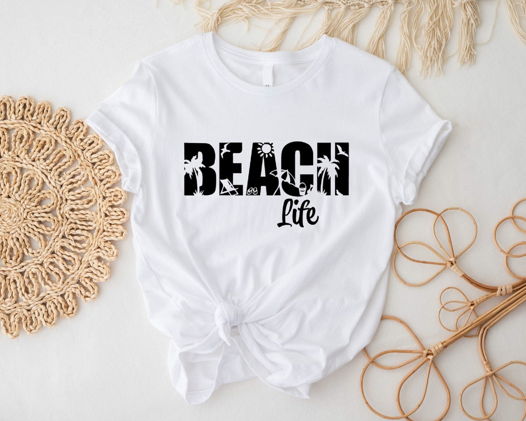 Beach Life Shirt Summer Vibes T-shirt Beach Vacation Tee - Etsy