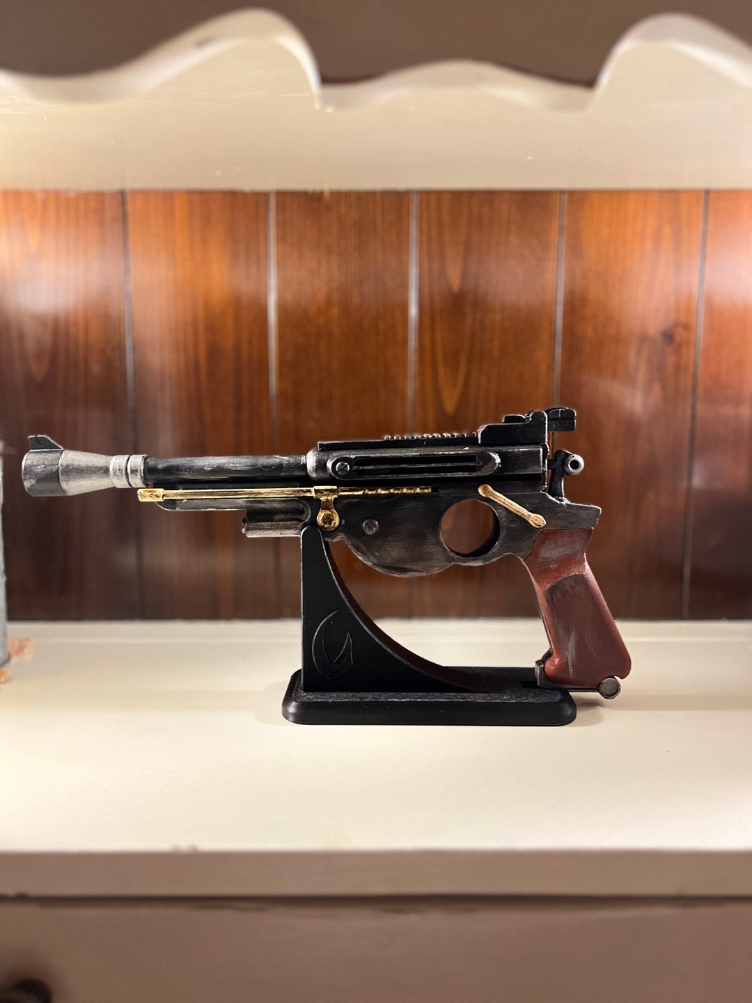 Din Djarin Mandalorian Blaster Hand Painted and Weathered Etsy