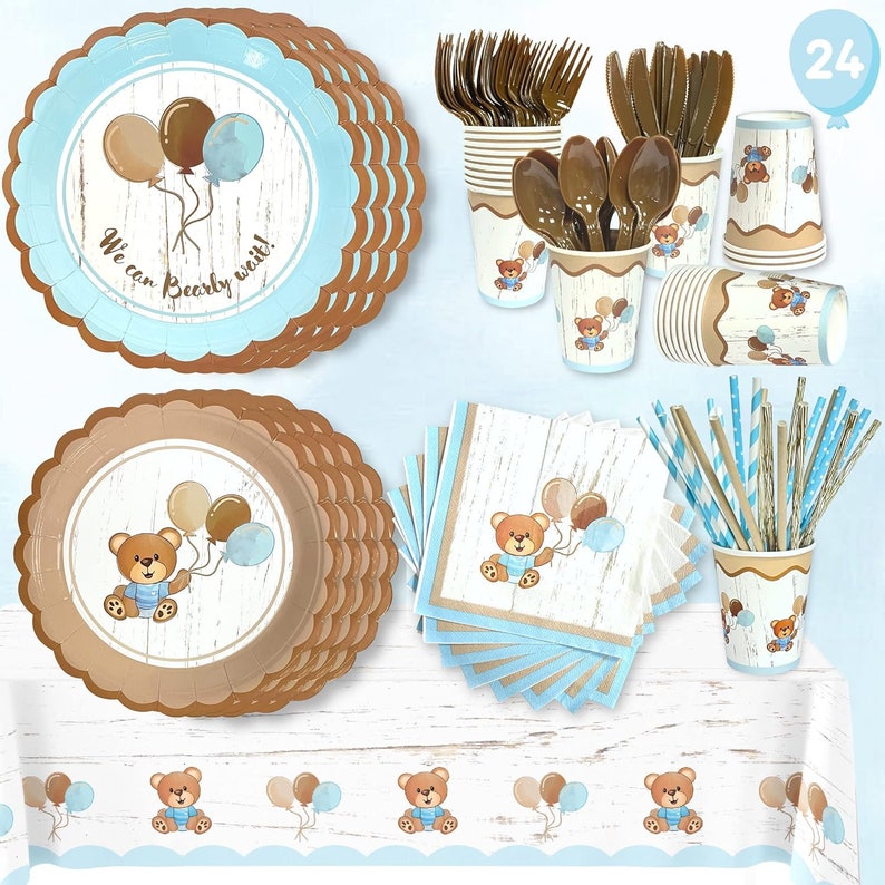 Teddy Bear Baby Shower Decorations for Boy or Girl | Birthday Party ...
