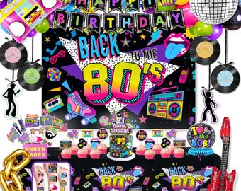 Back to the 80s Birthday Party Decorations