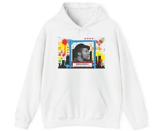 Sweat à capuche rétro City Portrait | Sweat-shirt pop art urbain coloré