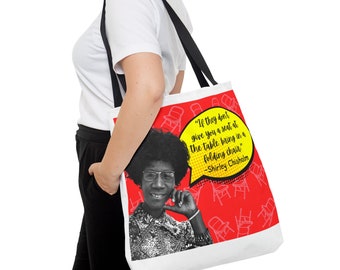 Shirley Chisholm Apportez un sac fourre-tout pour chaise pliante (AOP)
