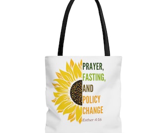 Prière de tournesol, jeûne, sac fourre-tout de changement de politique (AOP)