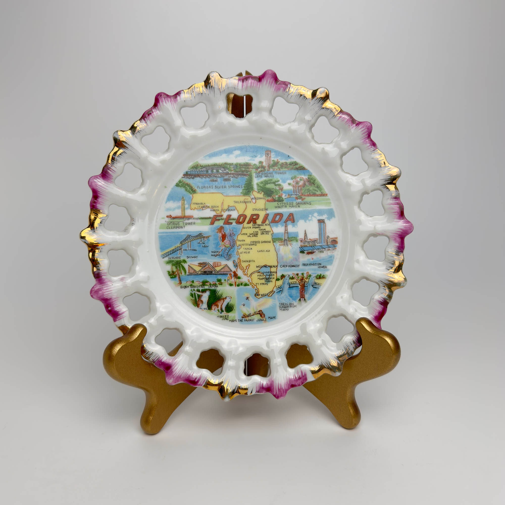 Vintage 1960's Kenmar Florida Souvenir Plate. Made in Japan. - Etsy