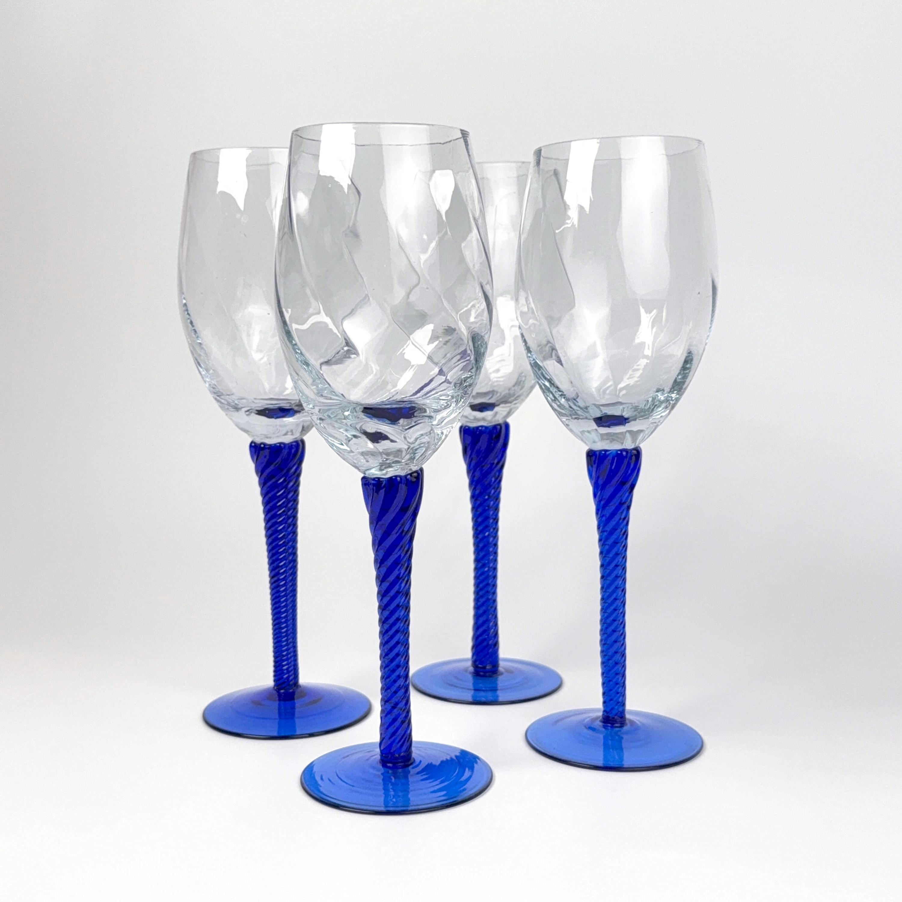 Twisted stem wine glasses - Etsy 日本