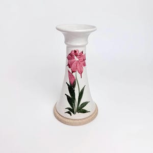 Vintage Studio Stoneware Ceramic Vase with a Wild Flower Motif