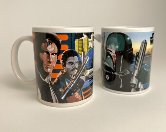 2014 Star Wars Coffee Mug, Set of 2. Han Solo and Chewbacc. Boba Fett and Dengar Greedo