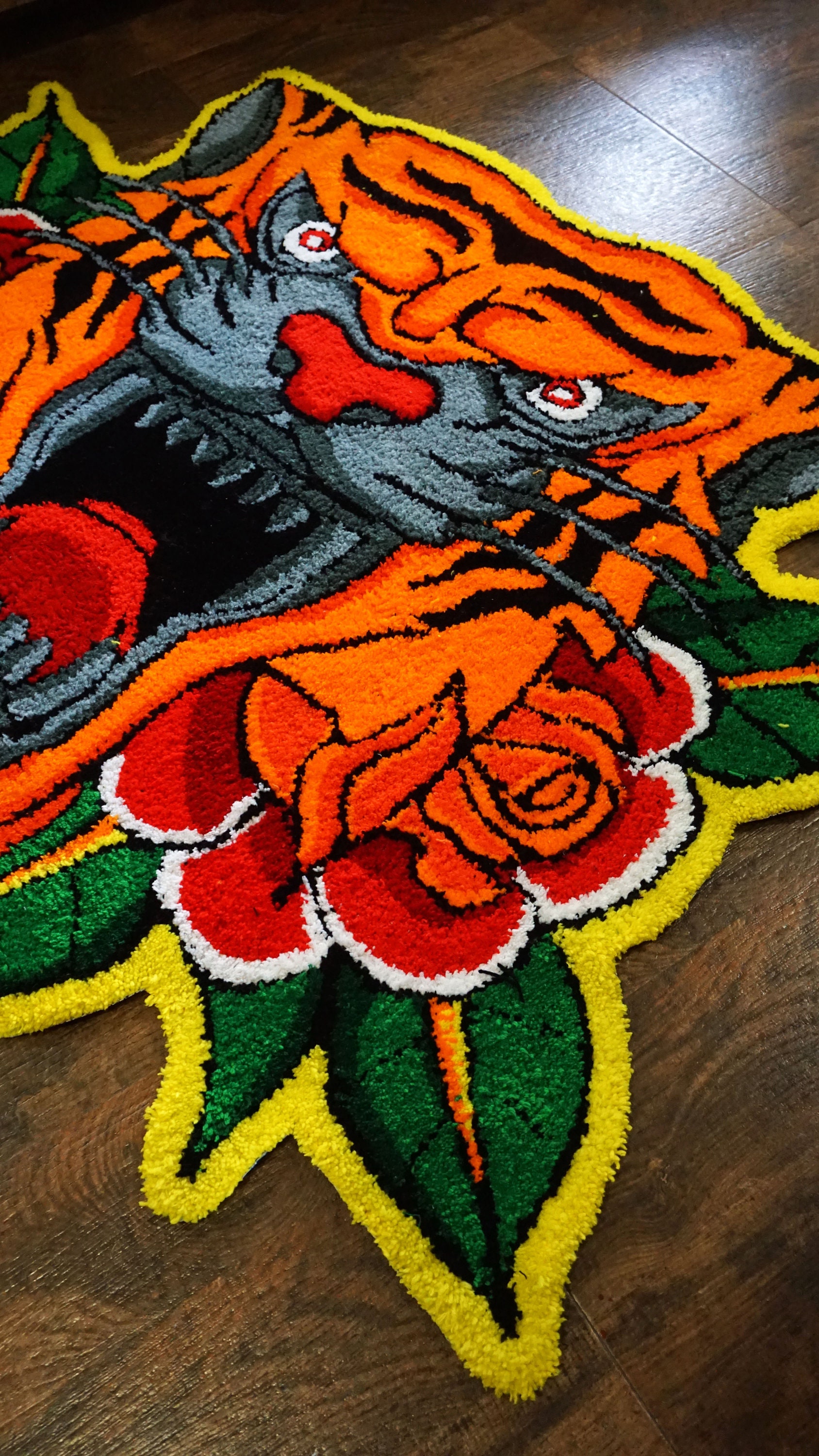Tiger Head/roaring Tiger Head/custom Tiger Rug /tattoo Inspiration ...