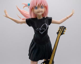 Bocchi the Rock Figure: Hitori Gotoh, Custom 3D Model (Painted or Unpainted)