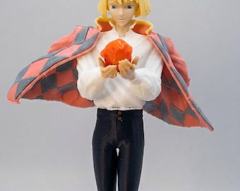 Heulen Pendragon Figur | Howls wandelndes Schloss Statue | Gemaltes Vitrinenmodell oder Bastelpackung | Ghibli Anime Geschenk | Schreibtisch Decor