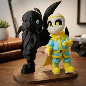Dream Sans Diorama Figure | Undertale AU Display Scene | Painted Display Model or DIY Kit | Gamer Gift | Desk Decor