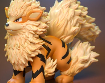 ARCANINE Figurine Model| Multiple Sizes | Fully Colored or Uncolored