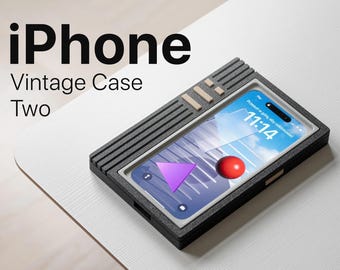Retro Computer‑Style iPhone Case – Custom Color Options for Vintage 90s, Shock‑Resistant Shell