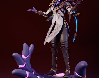 Dottore | Genshin Impact Model Figure | Fully Colored or DIY Unpainted | Custom Sizes and Color