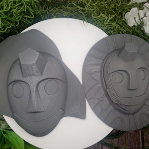 Sun and Moon Mask | Custom Sizes | Wall mount or hollowed for wearable  | Majoras Mask Legend of