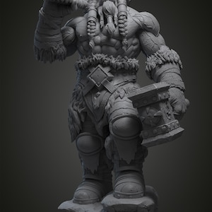 THRALL WoW Figurine Model | Custom Size and Color | Gamer Gift | Warcraft | Statue 3D