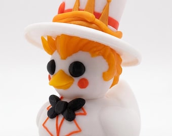 Action figure di Lucifer Duck da Hazbin Hotel / Mini Lucifer Duck da collezione / Modello da esposizione dipinto o kit fai da te / Regalo anime / Decorazione per la scrivania