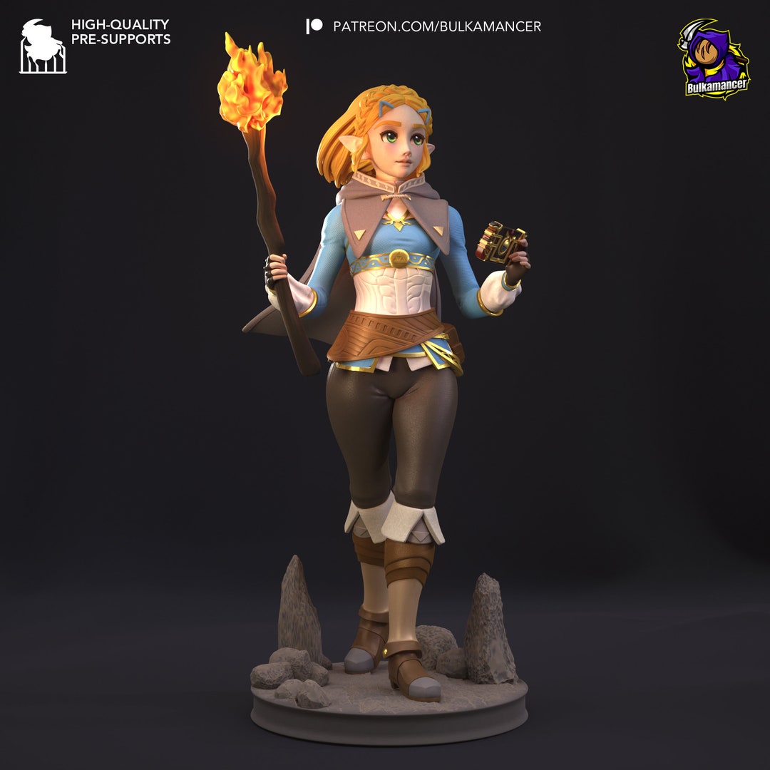 Zelda Model Figure Fully Colored or DIY Unpainted Custom Sizes and ...