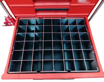 64‑Bin Organizer Insert for Milwaukee Packout Tool Box – Modular Drawer Layout for Small Parts & Fasteners