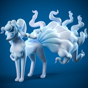 ALOLAN NINETALES Figurine Model| Multiple Sizes | Fully Colored or Uncolored