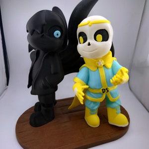 Dream Sans Undertale Diorama | Skeleton Ghost Model Figure | Fully Colored or DIY Unpainted | Custom Sizes and Color