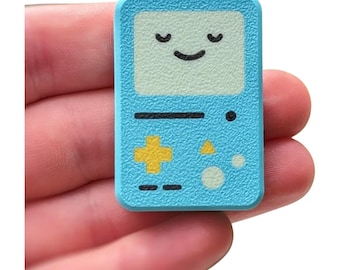 BMO Inspired Haptic Fidget Slider – Clicky Desk Toy – Smiley Winky Sleepy Faces – Retro Gamer Fidget – Gift for Gamer