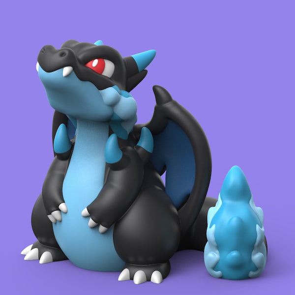 MEGA CHARIZARD Figurine Model| Multiple Sizes | Fully Colored or Uncolored