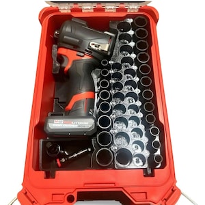 Milwaukee Packout 3/8" Impact Stubby Organizer | Uchwyt na nasadki i bity idealnie pasuje