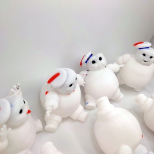 Ghostbusters 7 Pack Mini Stay Puft Marshmallow Men Figurines Custom Poses | Custom Sizes