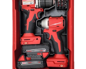 M18 Drill & Impact Driver Packout Organizer Insert – Compatible with Models 3601-20 3650-20 – Fits Packout Compact Organizer 48-22-8435