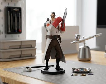 Team Fortress 2 Medic Model Figure: 6 or 11 Inch, Painted/Unpainted