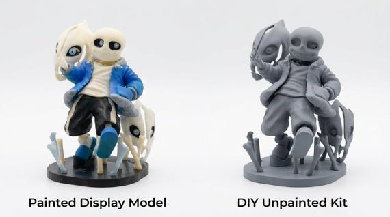 Sans Skeleton Figure | Undertale Inspired Statue | Painted Display