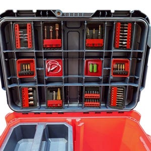 Packout Lid Bit, Cable Organizer – Complete Storage for Drill & Driver Bits For Milwaukee Rolling Packout System